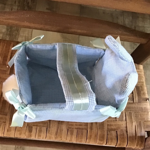 Gingham bunny basket. Vintage - Picture 3 of 9